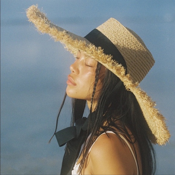 Ultra Wide Ventura Beige Straw Sun Hat - Picture 8 of 8